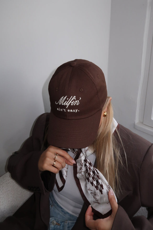 Milfin' Ain't Easy Cap Brown