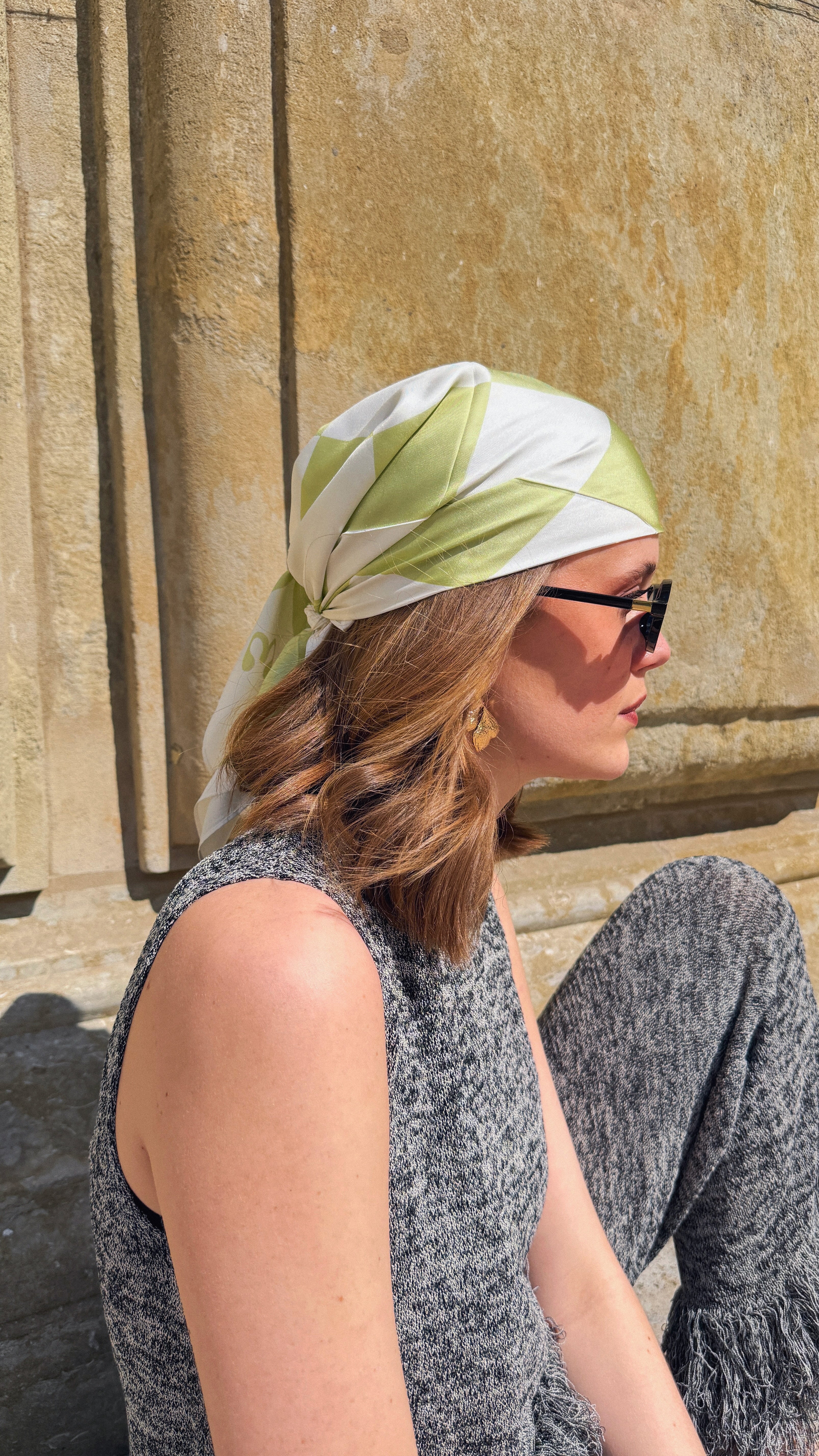 Scarf Matcha Check