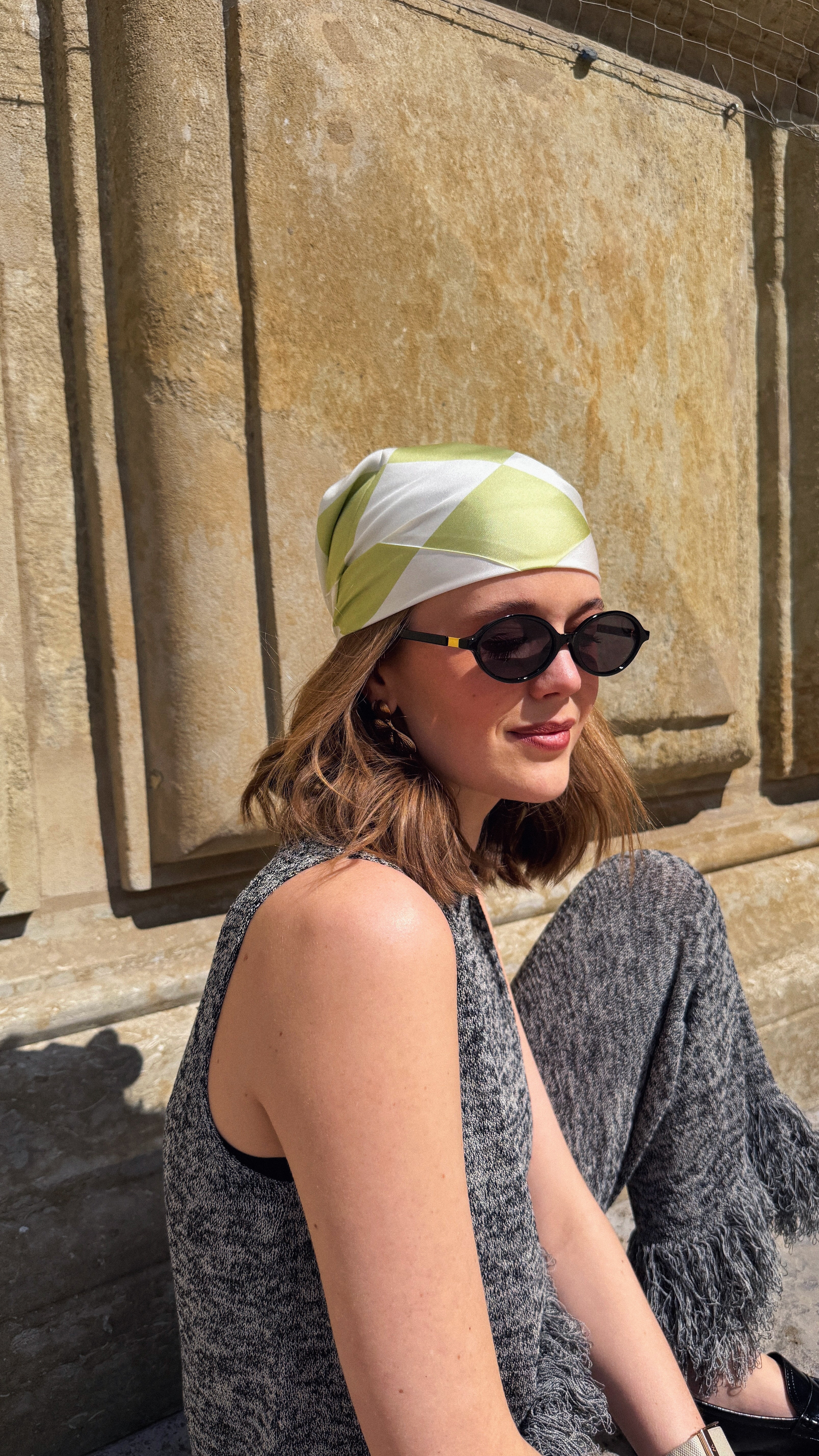 Scarf Matcha Check